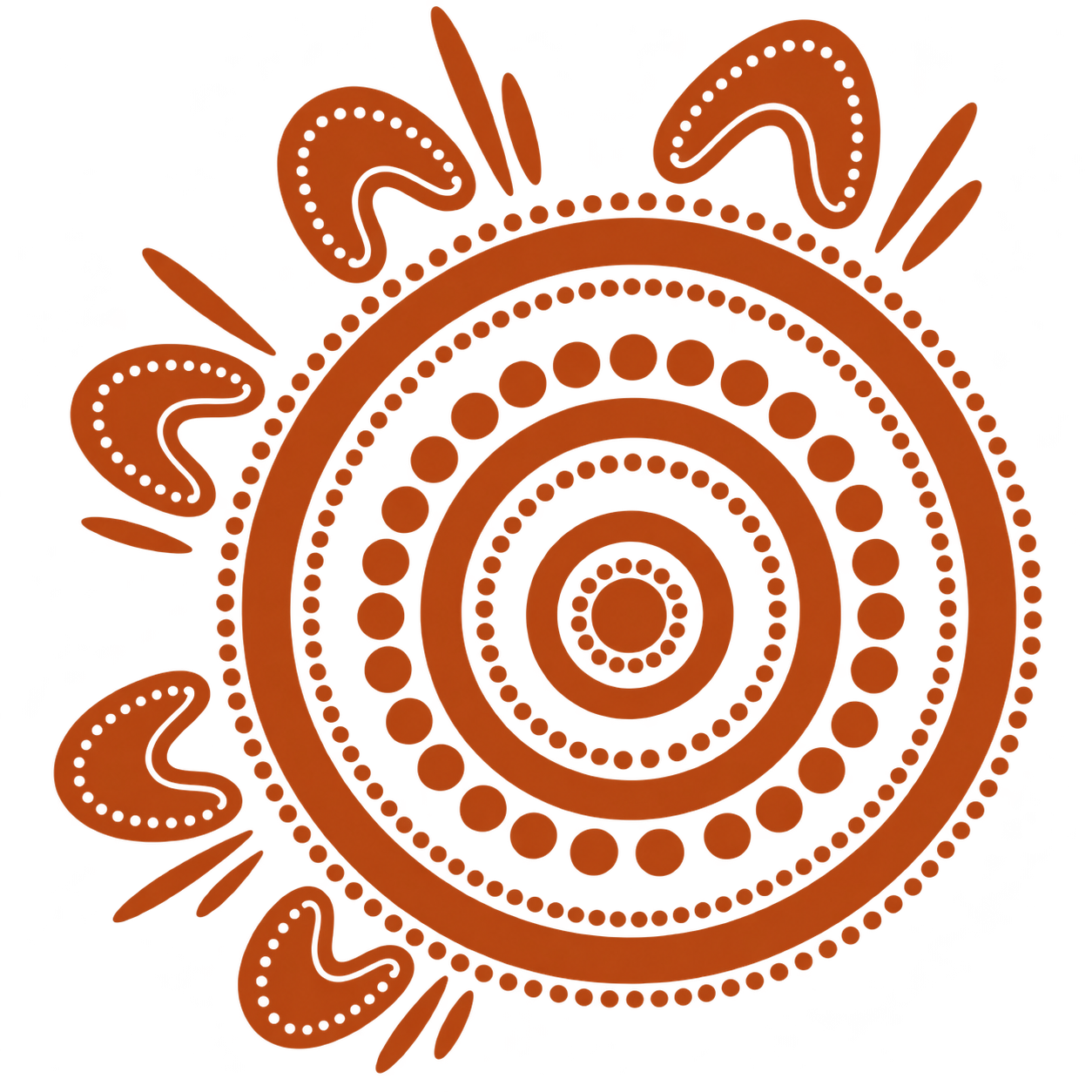 Terracotta Aboriginal-Inspired Dot Mandala
